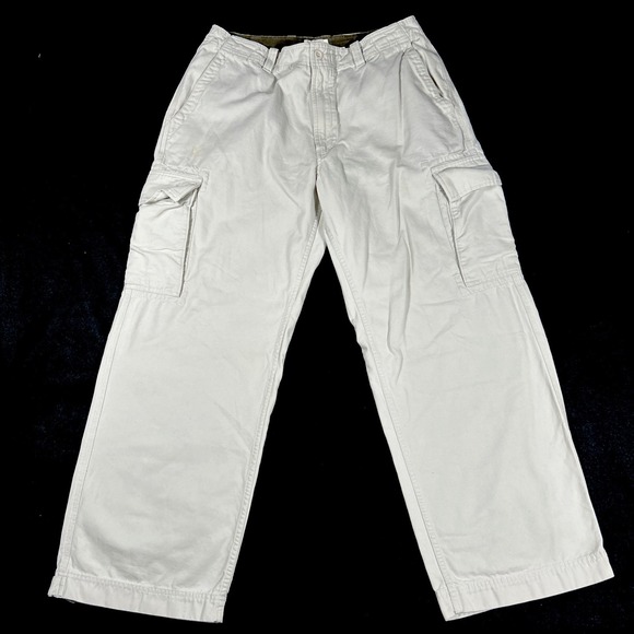 GAP Other - Vintage Gap‎ Standard Cargo Pants Mens 33x30 Khaki Cotton Loose Utility Baggy